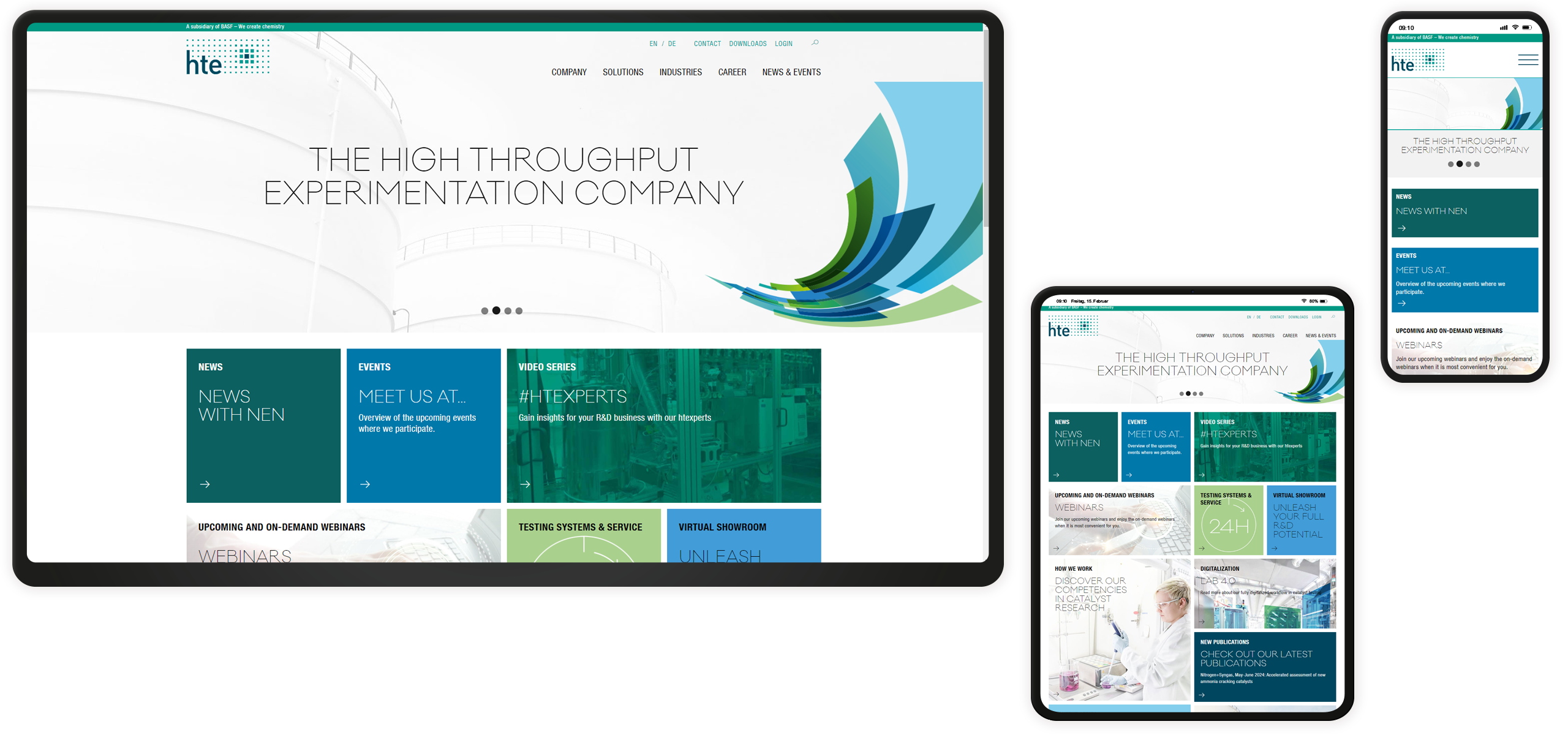Mockup hte-Website: Startseite