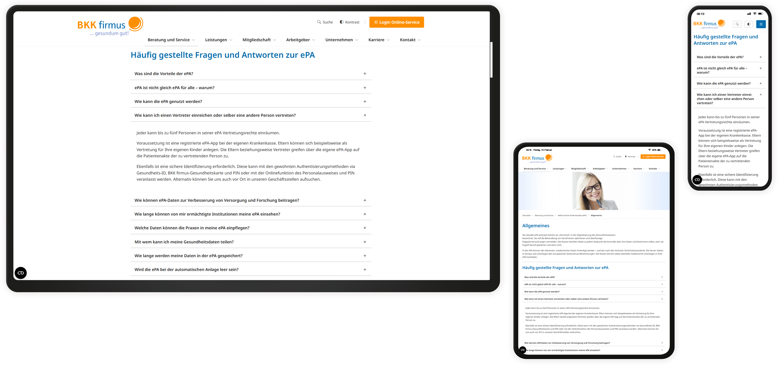 Website BKK firmus Akkordeons