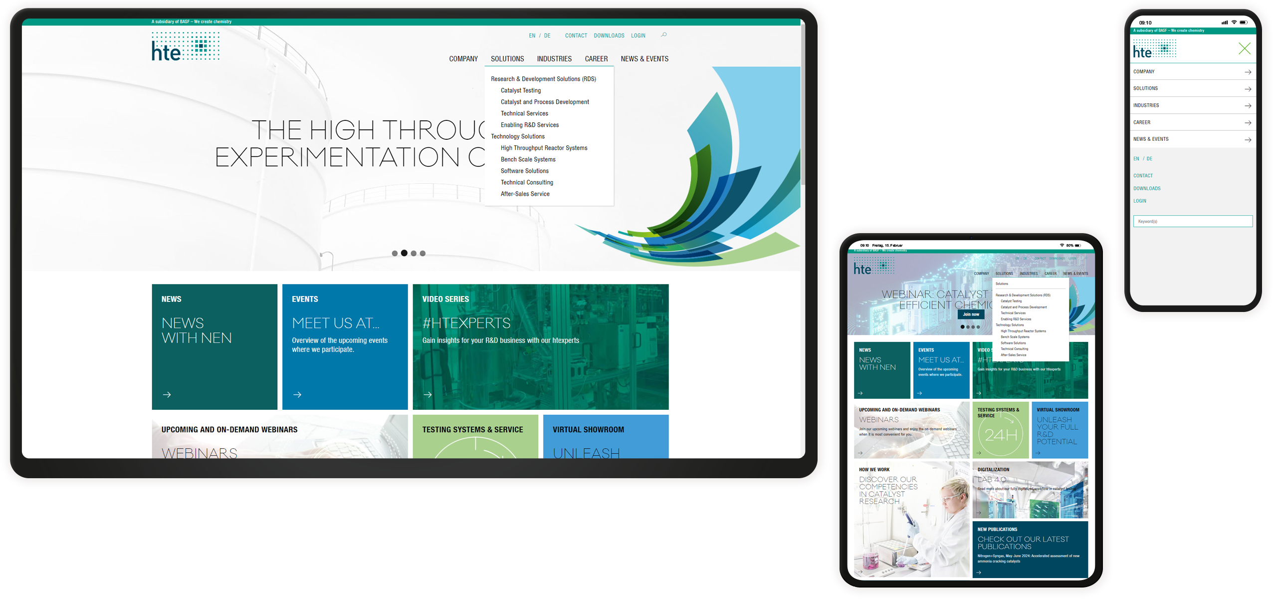 Mockup hte-Website: Navigation