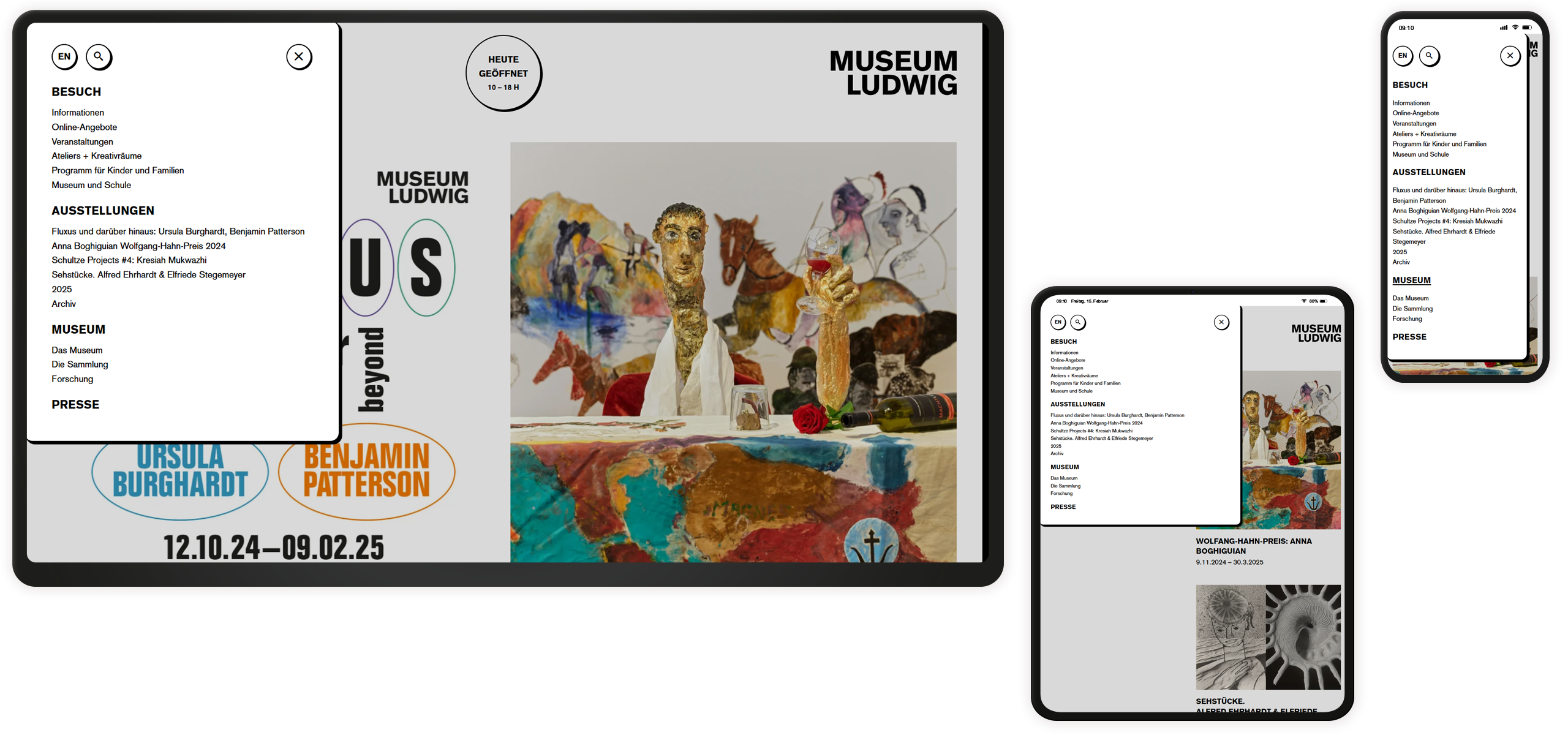 Mockup Museum Ludwig: Navigation