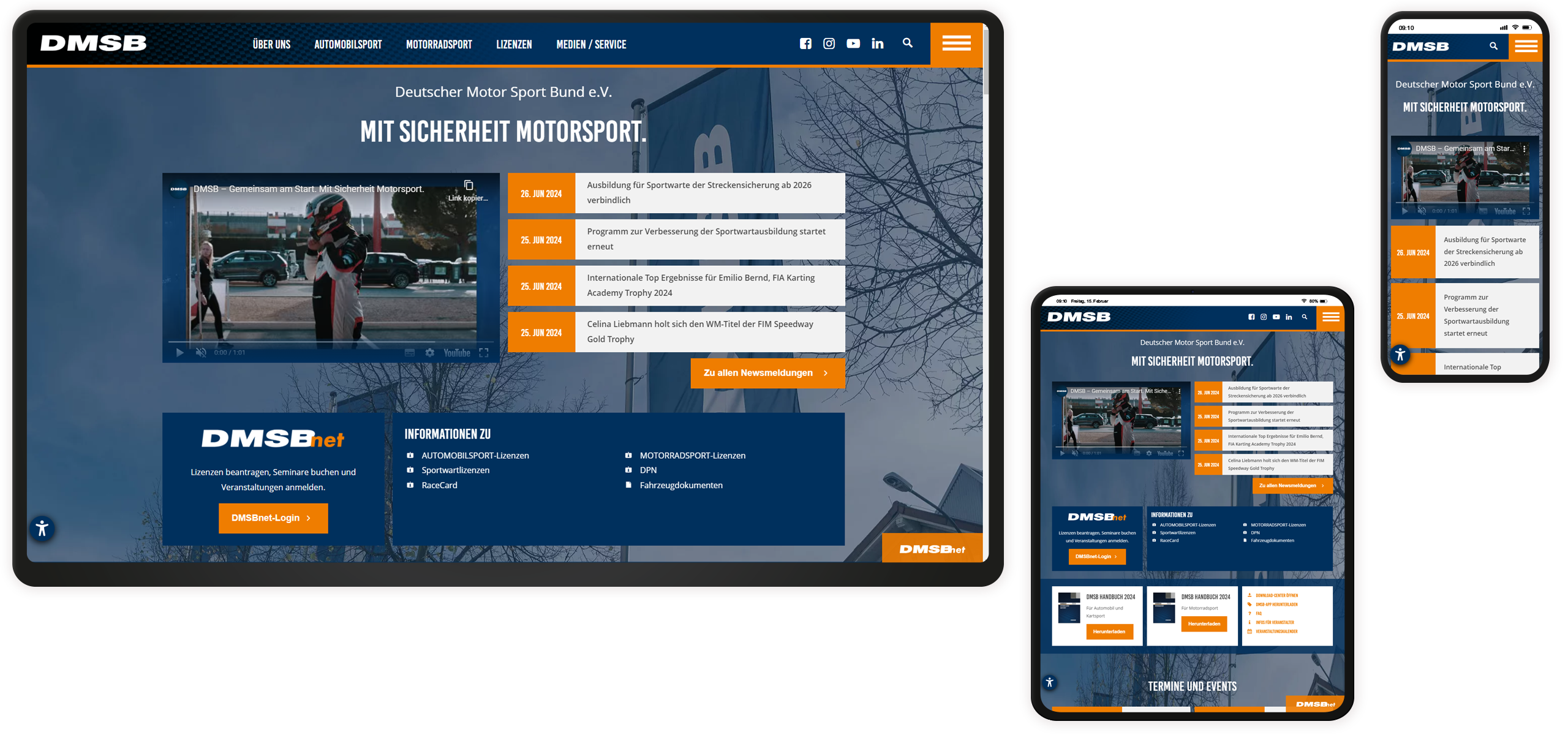 Mockup DMSB-Website: Startseite