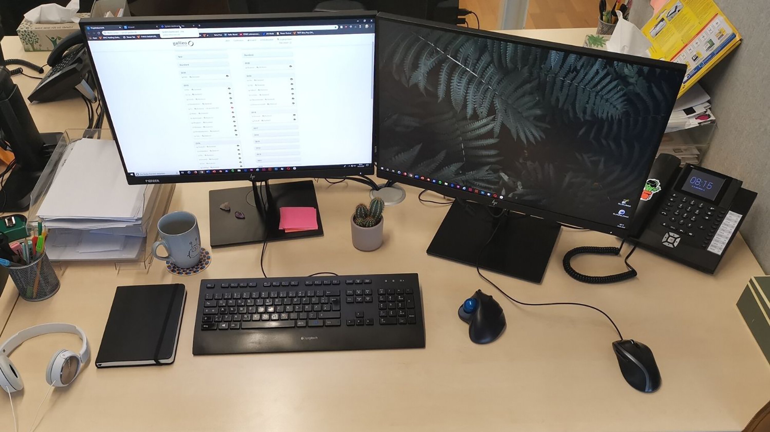 Ein Bildschirm-Arbeitsplatz