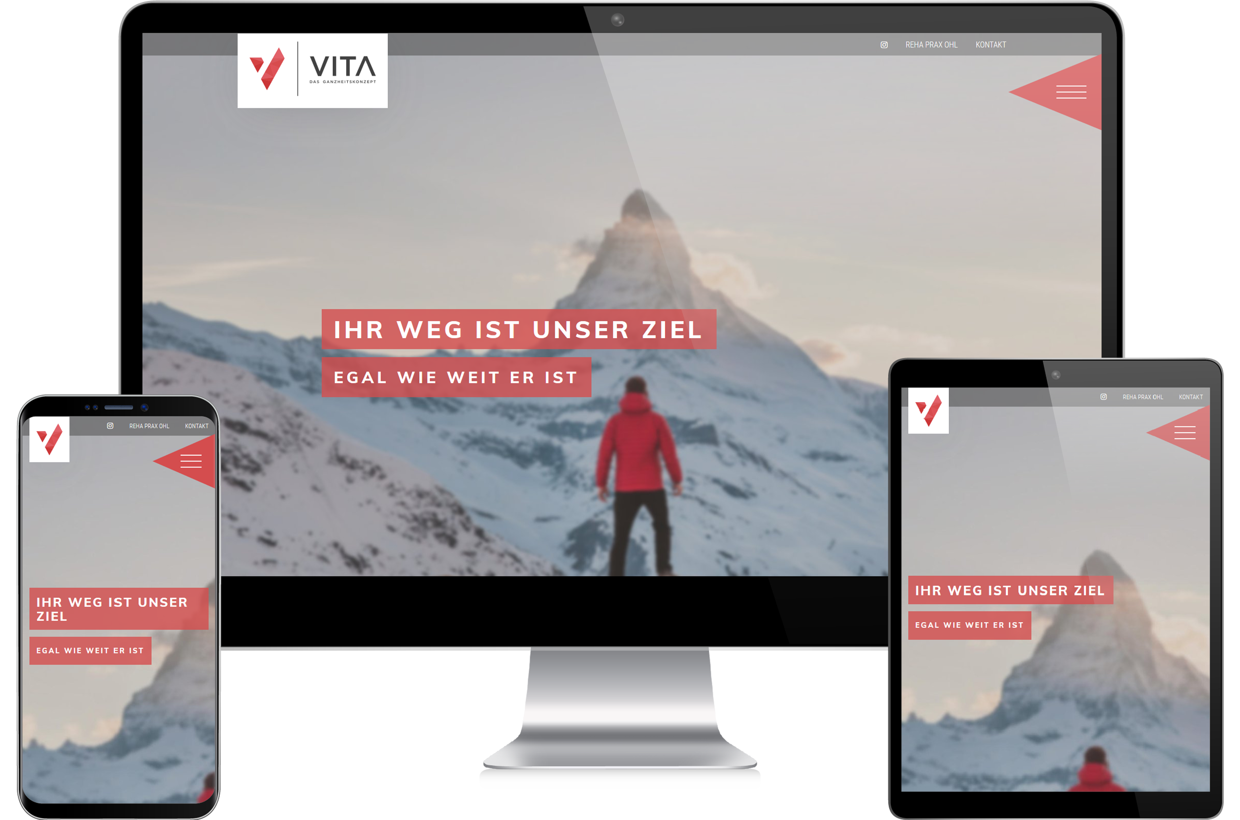Bildmontage Reha Prax Ohl responsive Vita Microsite
