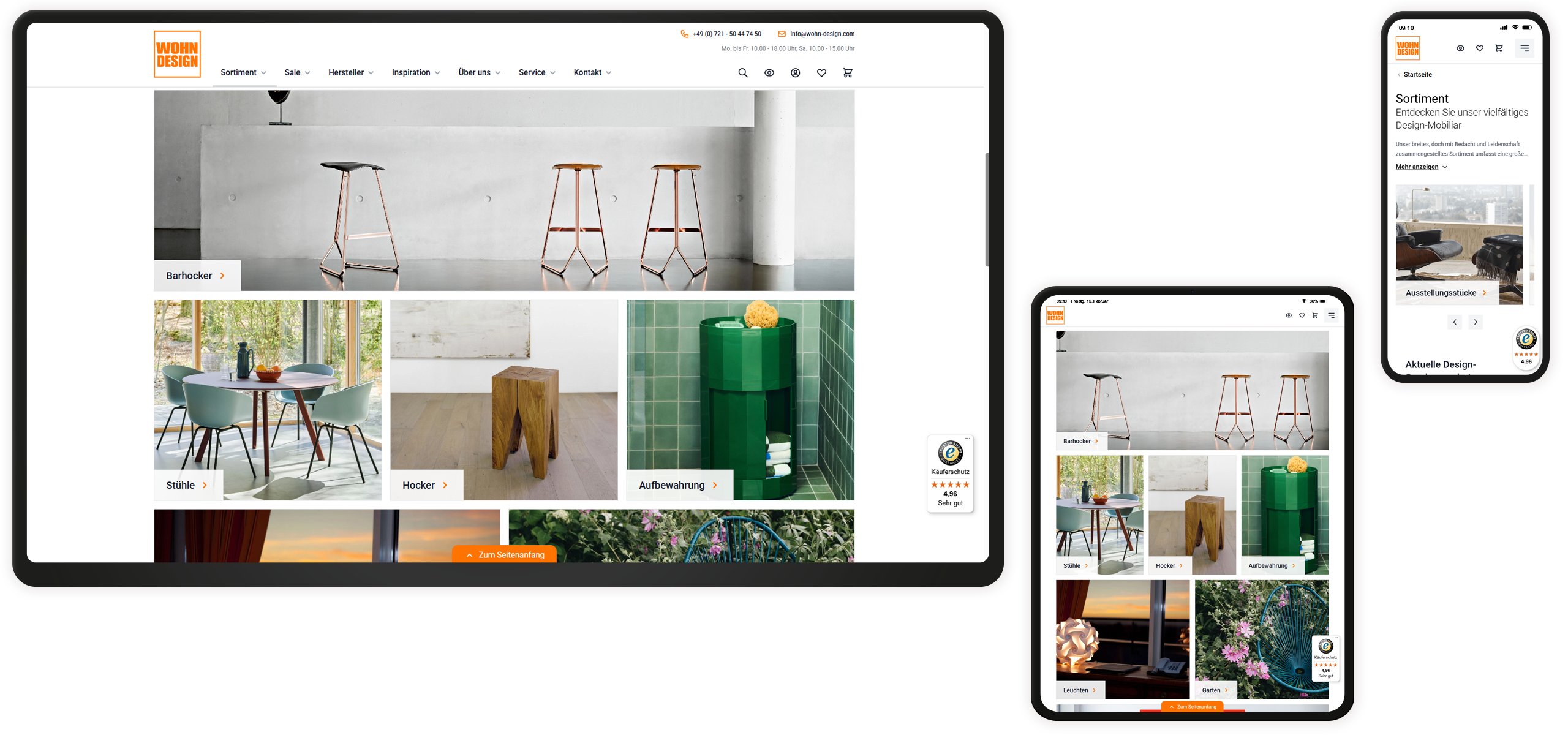 Sortiment Mockup Wohn-Design Online-Shop Sortiment