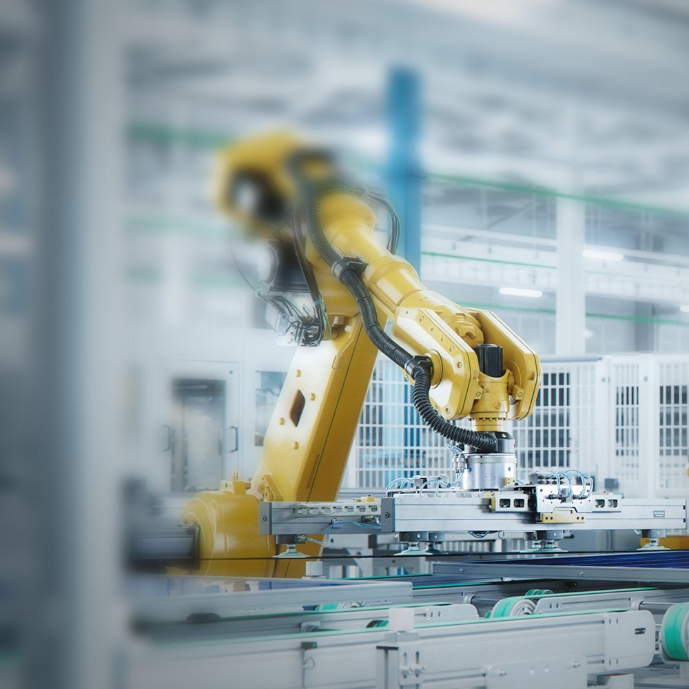 Roboterarm einer Automatisierungsanlage