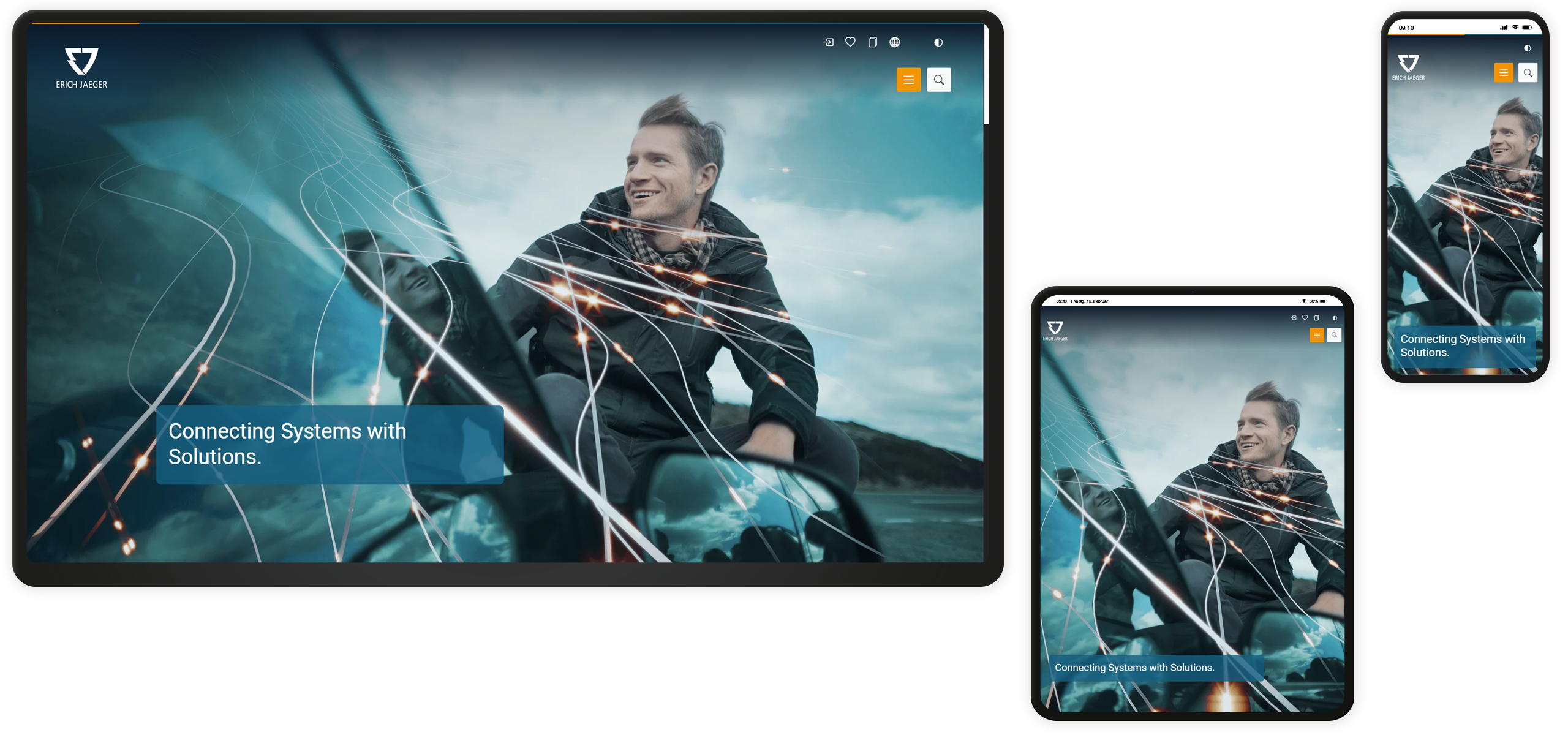 Mockup Erich Jaeger: Startseite