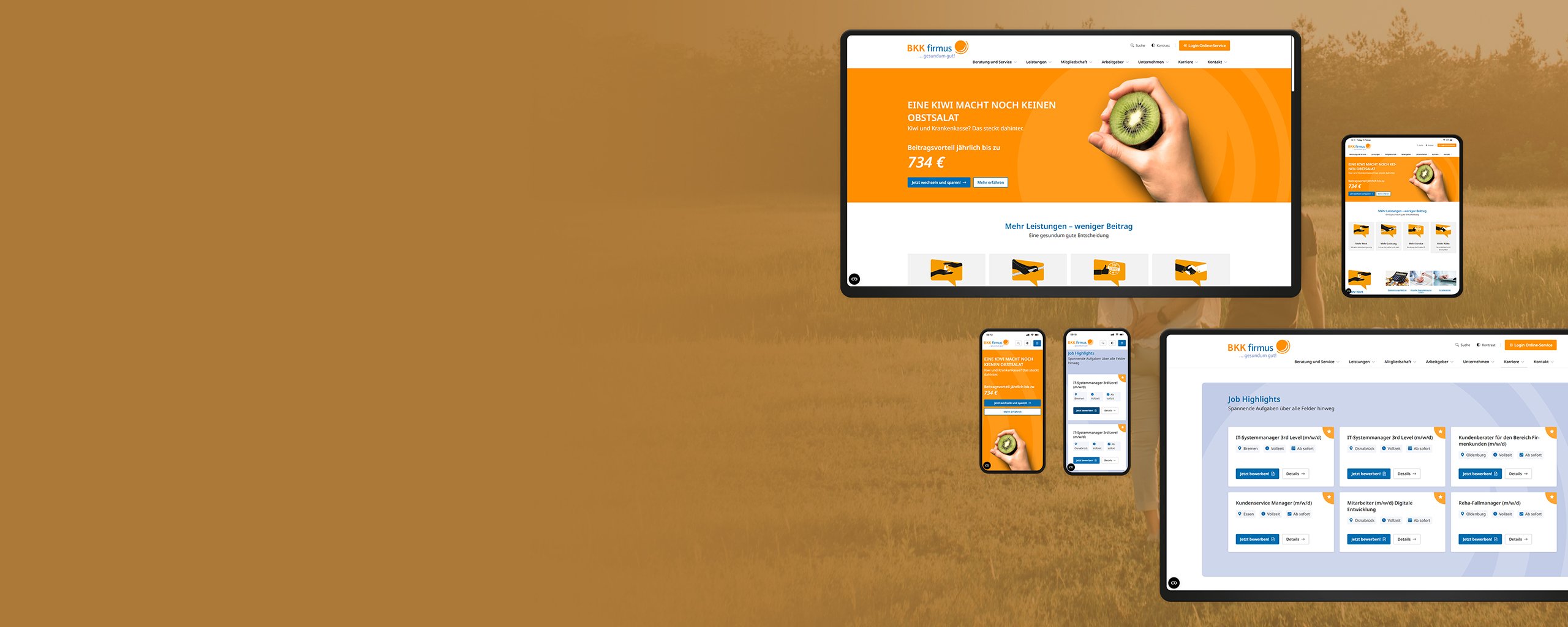 Junge Familie auf einer Wiese