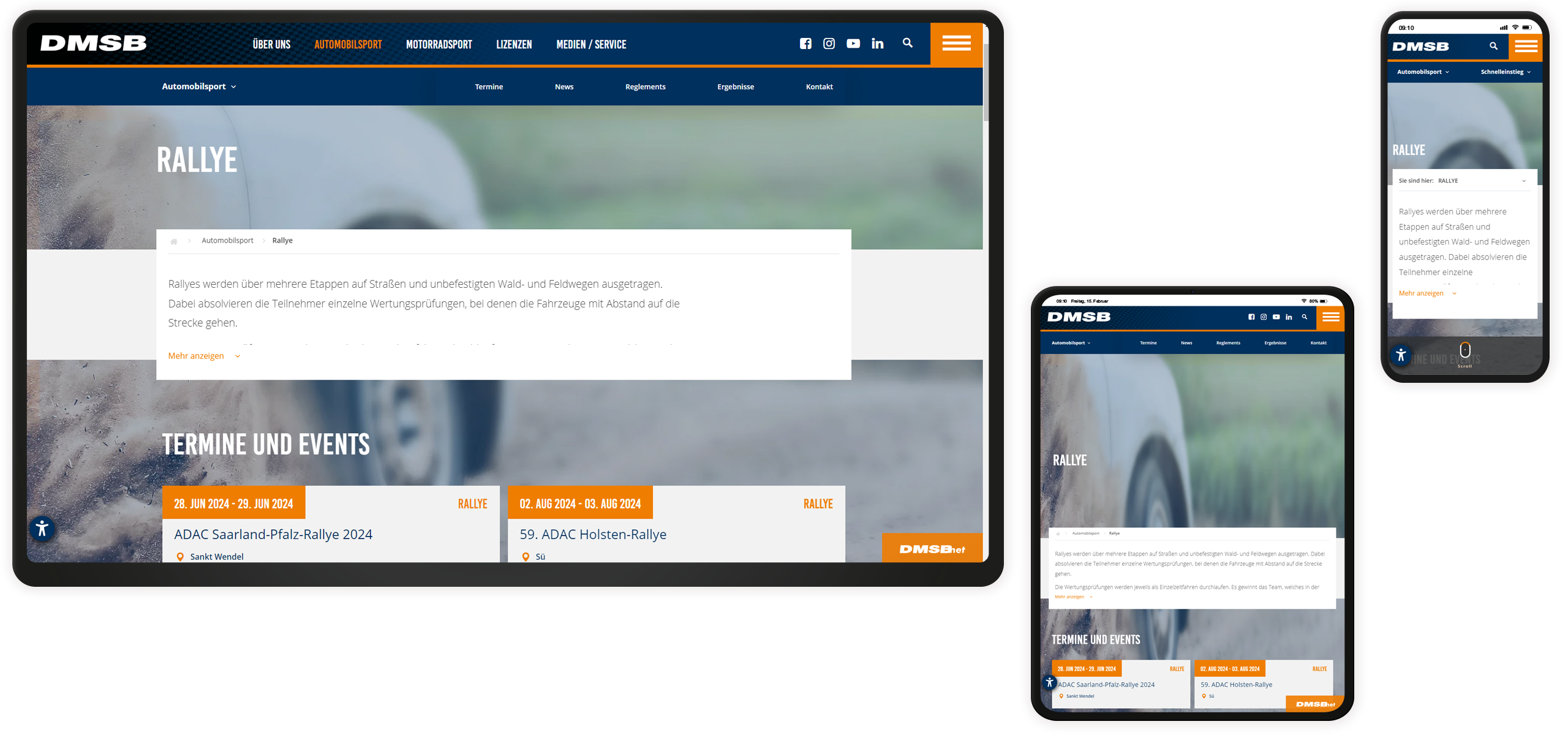 Mockup DMSB-Website: Kategorieseite