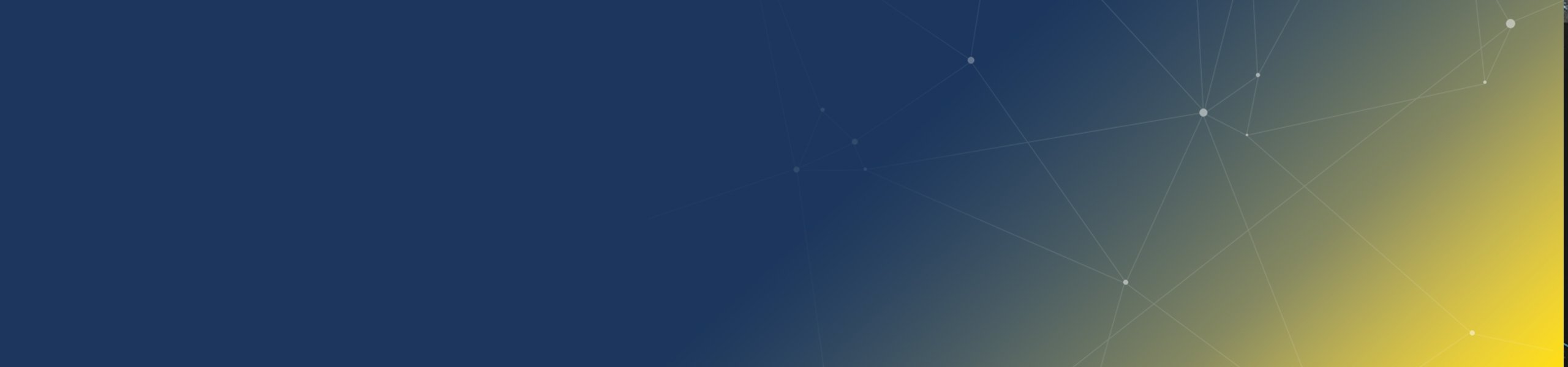 Illustration eines simplen Netzwerks in Blau- und Gelbtönen