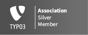 Wir sind Silver Member der TYPO3 Association Logo Silver Member der TYPO3 Association